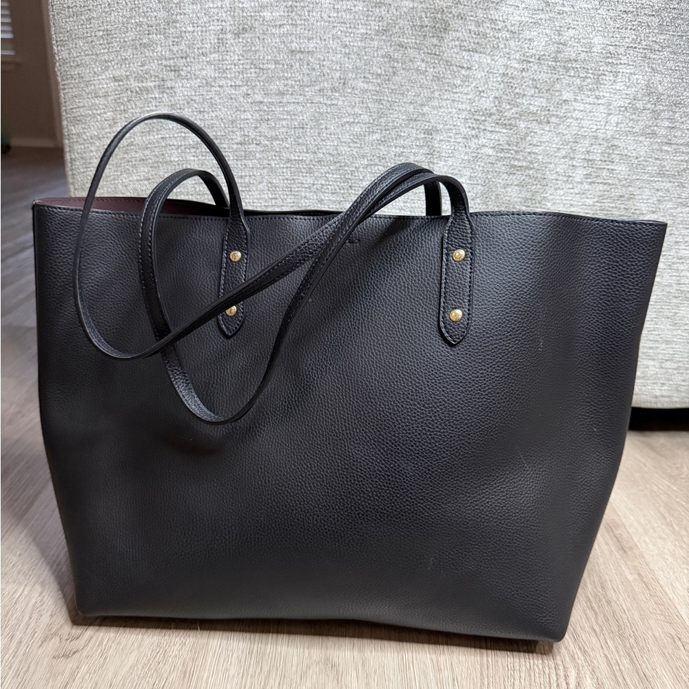 Coach Black Tote with Gold Accents - Picture 5 of 16